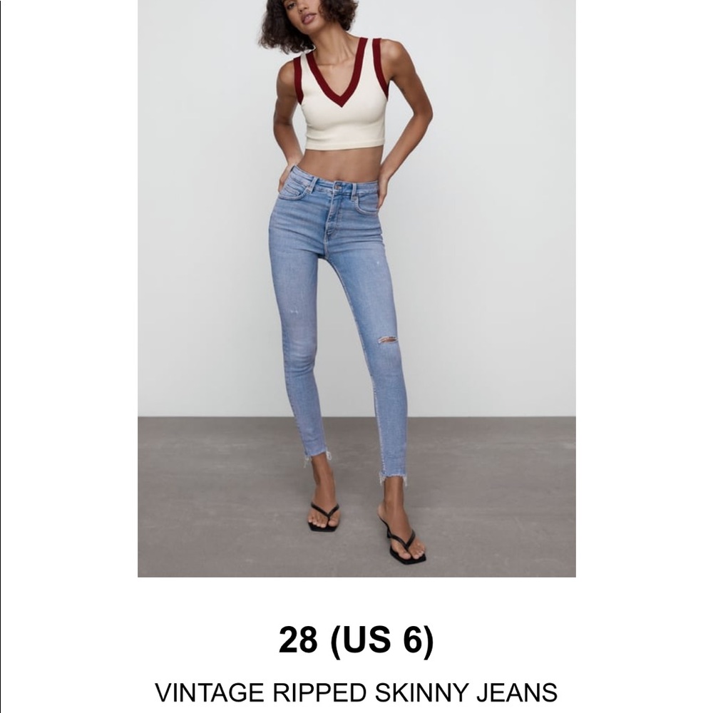 NWT ZARA VINTAGE SKINNY JEAN US SIZE 6